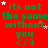 Red background with green text reading "its not the same without you </3" repeated in a , small white and pink stars scattered