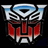 Two pixelated Transformer symbols side-by-side, one red and silver, the other purple and silver, with blue highlights on top.