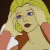 A pixelated cartoon-style buddy icon featuring a blonde woman on the left and green text reading "Original Icons .com" on the right against a dark background.