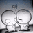 Two grayscale cartoon figures embrace under a heart symbol, with blue pixelated text and heart borders on a black background.