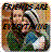 Pixelated static image with text 'FREEDOM' at top and 'SWEET' below, featuring a figure in dark clothing against a multicolored background.