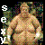 Pixelated icon of a shirtless man with brown hair and beard, standing against dark background with green foliage; white text 'S', 'E', 'N', 'T' vertically aligned left.