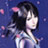 Pixelated static image of a character with dark hair and light skin against a blue background with pink accents, likely from an anime-style buddy icon set.