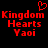 Red pixelated text 'Kingdom Hearts Yatoi' with a heart symbol above the first word on black background.