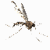 A pixelated figure in brown and gray clothing performs a dynamic action with limbs extended and motion lines on a white background.