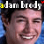 nine identical pixelated headshots with text above each, showing a smiling person against a blue background