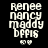 Four display a sequence of blue horizontal bars over white text on black background, each showing different bar positions and pixelated text