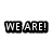 Black and white pixelated text blocks on white background with gray rectangle, displaying "WE ARE! ALTOONA" and "WHITE" in bold uppercase letters.