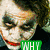 Four- of a character with white face paint, dark eye makeup, and red lips in various poses with overlaid text