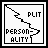 Six 48x48 pixel buddy icons arranged in a contact sheet, each featuring the word "PERSONALITY" split into two parts with a zigzag line and varying text above it, displayed in different color schemes.
