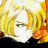 Pixelated anime-style character with blonde hair and orange clothing against black background, with text 'AnimeIM' and 'com' on right side.