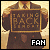 Pixelated static icon of a person wearing a dark robe with ornate golden patterns and a shield emblem, featuring the text "FAN" in white block letters at bottom right.