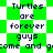 Pixelated text 'Turtles are forever guys come and gcome and g' on green-and-white checkered background with diamond-shaped pattern.