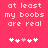 Pixelated text on bright pink background with five heart symbols below, two versions of the text differ in heart color sequence.