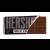 Brown background with white pixelated text reading 'keep away from my chocolate!' and a small Hershey's chocolate bar image in the top-left corner.