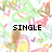 Pixelated image with colorful abstract background and bold black text reading "SINGLE" in the center.