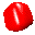 A red, glossy, rounded cube rotates through multiple angles against a gray background, showing all visible faces in a smooth sequence.
