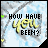 six identical pixelated icons showing "HOW HAVE you BEEN?" text over a light blue and gray background with subtle diagonal lines