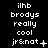 Three of pixelated text on black background with animated changes to the bottom-right character in each 's final line