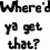 A pixelated image shows a woman with long blonde hair in a silver dress and black choker, standing next to text reading "Where'd ya get that?" on white background.