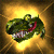 Green crocodile head with red mouth and white teeth against golden background, animated to shift position across four views.