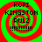 Four identical display a red and green spiral background with black text reading KOFI KINGSTON RULZ !!!!!!!!!!! in pixelated font