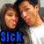 A four- shows a couple in close proximity with text overlays reading 'Sick', 'with', and 'it!'