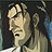 Pixelated anime-style character with light brown hair and dark eyes in profile view, next to black background with white text reading 'Anime IM' and 'com'