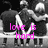 Black-and-white image of two figures embracing on a bench with pink text overlay reading "love is hard to hide" in