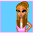 Pixel art of a character with long braided hair in pink top and shorts, showing text "Im Short" and "u got a prob?" on blue backgrounds.