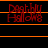 Red text reading 'Deathly Hallows' on black background with orange horizontal lines, animated with subtle flickering.