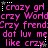Pixelated text in pink and white on black background with animated star and dot decorations.
