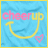 A pixelated icon with 'cheerup' text, yellow smiley outline, and pink heart on blue background; left side has yellow border, right side has pink border.