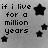 identical text-based icons with 'if i live for a million years' in multicolored letters and black stars on gray background, each icon showing different color variations
