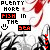 Pixelated text reads 'PLENTY MORE FISH IN THE SEA' with red and black lettering over a grayscale background of abstract shapes, featuring animated red vertical lines.