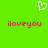 Green background with white pixelated heart symbol above pink pixelated text reading 'iloveyou' in two identical horizontal sections.