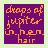 15 identical pixel art icons featuring 'drops of jupiter' text over a stylized head with hair, each in distinct color variations