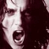 A person with long dark hair and a maroon-and-white color scheme appears in six showing mouth opening, eye closure, and head movement