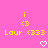 Pixelated yellow text and symbols on a solid pink background with two white heart outlines.
