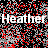 Static pixelated icon with white text over a black background featuring scattered red and gray pixels.