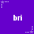 Purple background with repeated white 'bri' text and alternating star-and-dot patterns in pixelated style.