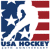 A 50x50 pixel animated contact sheet showing two frames of a USA Hockey logo icon with green text on the right side reading "Original Icons .com".