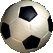 Six soccer balls in varying sizes arranged in two on a gray background, each with black pentagonal and white hexagonal