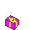 A yellow star with closed eyes sits atop a pink gift box, which opens to reveal red contents against a gray background.