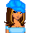 A 5x4 contact sheet of pixel art frames showing a woman in blue headwear and light blue top with gray pants, alongside text reading "I Knew Forever Was In Your Eyes The Moment I Saw You Cry" on a blue diamond-patterned background.