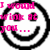 Two black-and-white smiley faces with pink text overlays, one showing 'I would wink at you...' and the other displaying '...but my eyes don't move'
