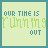 identical light green with blue text 'OUR TIME IS OUT' and faint green background patterns, showing subtle animation changes in small blue dots across frames