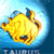 Pixelated yellow cartoon bull with brown accents against a blue gradient background, appearing as a static AIM buddy icon.