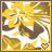 Pixelated square icon with yellow and brown floral elements, white background, and a small heart symbol in the bottom-right corner.