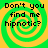 Four identical display a green and yellow spiral background with black text reading "Don't you find me hypnotic?" in pixelated font